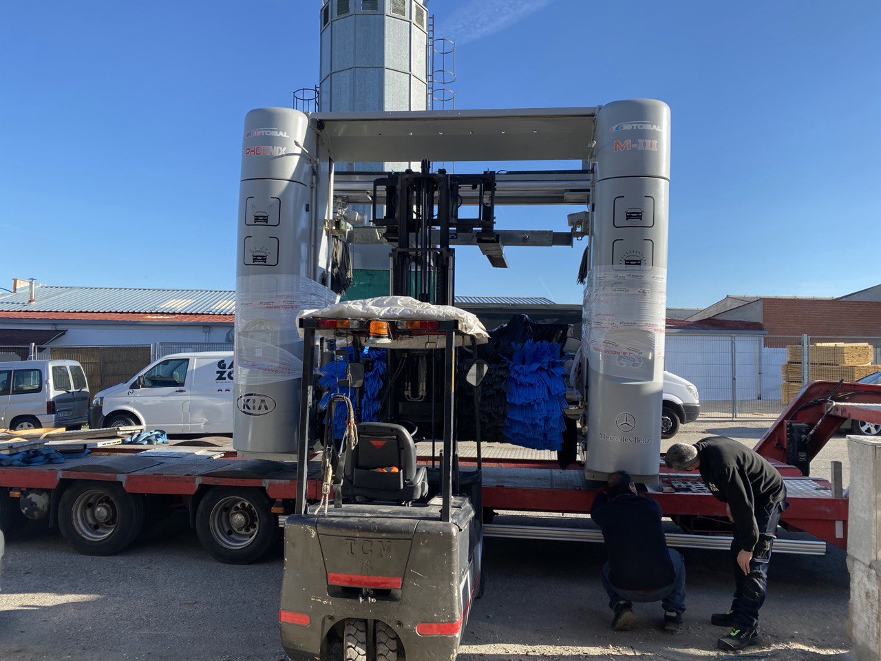 Instalación y traslado de puente de lavado